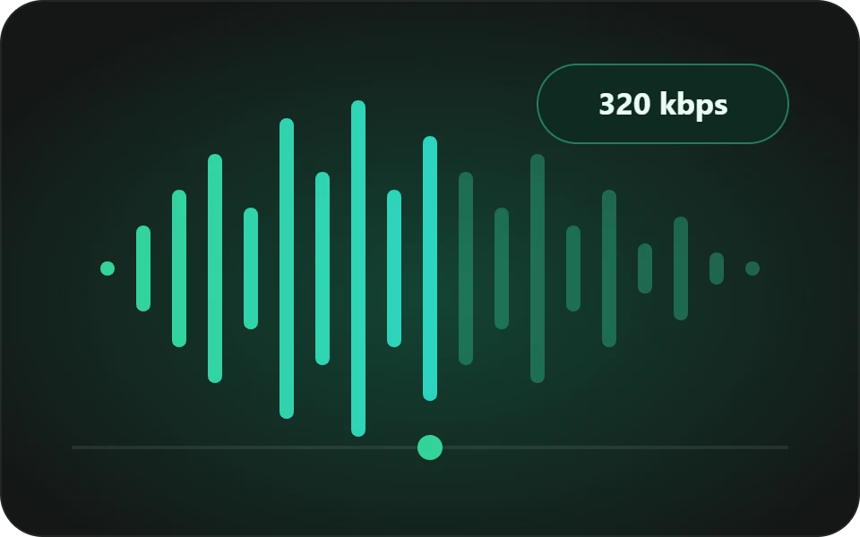 High-quality 320kbps audio waveform